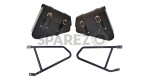 Royal Enfield Interceptor 650 Pannier Bags Pair With Mounting Rails Black      - SPAREZO